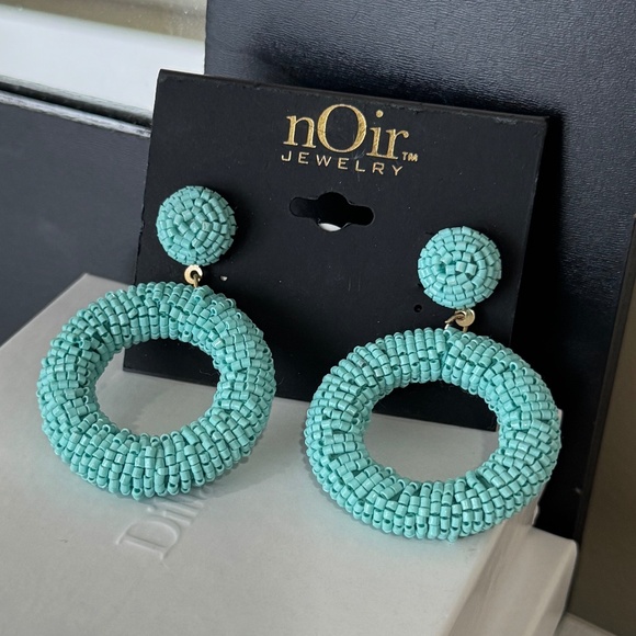 nOir Jewelry Jewelry - nOir Jewelry Blue Beaded Dangle Earrings